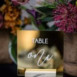 Mirror acrylic table numbers