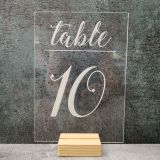 A5 Clear acrylic table numbers