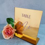 Mirror acrylic table numbers