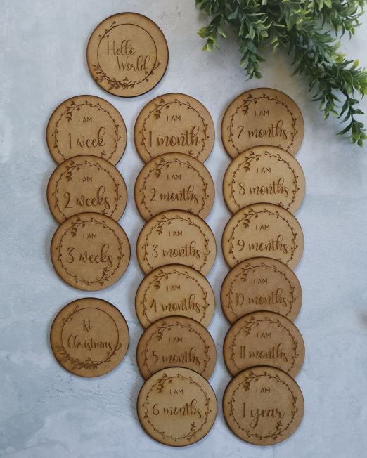 Wooden Laser Cut Wall Names MU