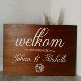 Wooden Welcome signs