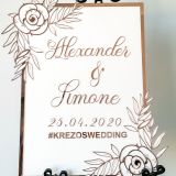 Floral Acrylic Welcome Signs