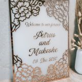Floral Acrylic Welcome Signs