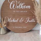 Round Wooden Welcome Signs