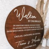 Round Wooden Welcome Signs