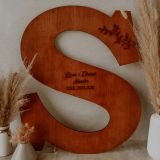 Initial Wooden Guestbook